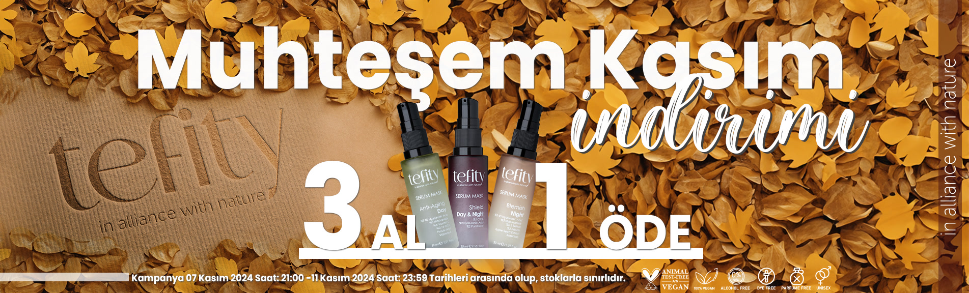 Kasım indirimi web banner'ı